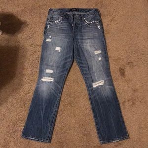 Ripped and pearled Hollister jeans